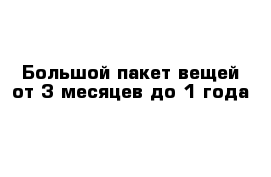 Большой пакет вещей от 3 месяцев до 1 года